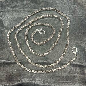 Silver tone waist chain